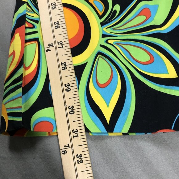 Loudmouth Golf Pants Mens 34x32 Black Multicolor Psychedelic Floral Stretch - Picture 15 of 16